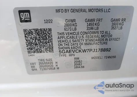 2023 Buick Enclave Avenir from USA, damaged, VIN 5GAEVCKW7PJ178892
